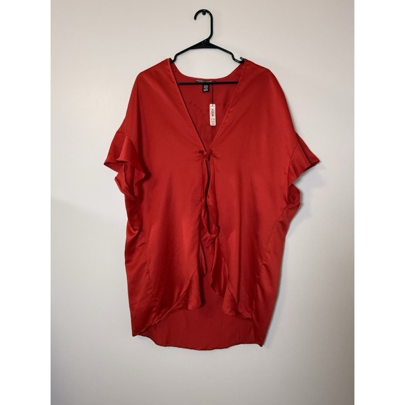 Victoria's Secret Other - Victorias Secret LOVE Short Red Kimono Robe O/S Heart  Coquette Cover up NWT